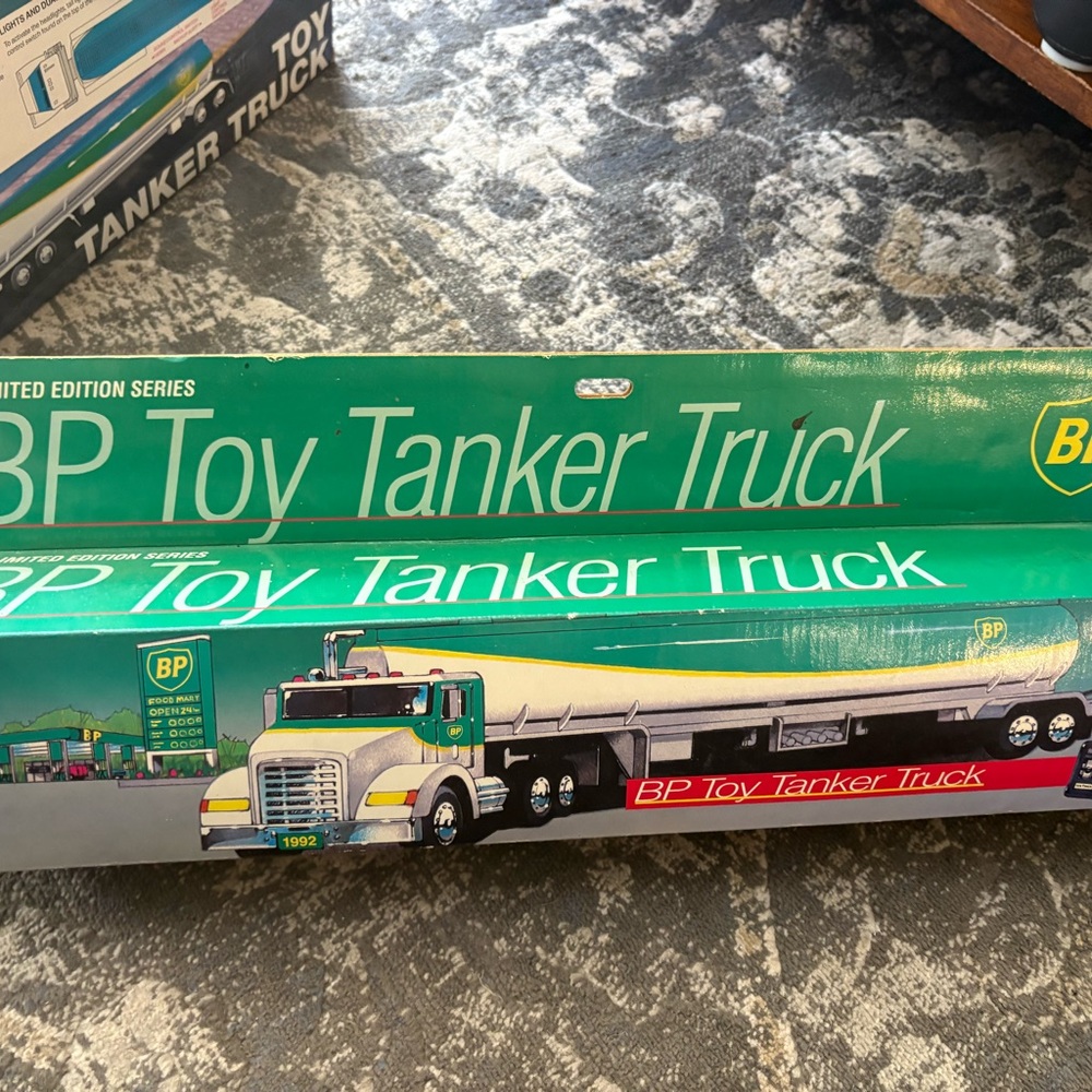 BP Limited Edition Toy Tanker Truck - Green and White